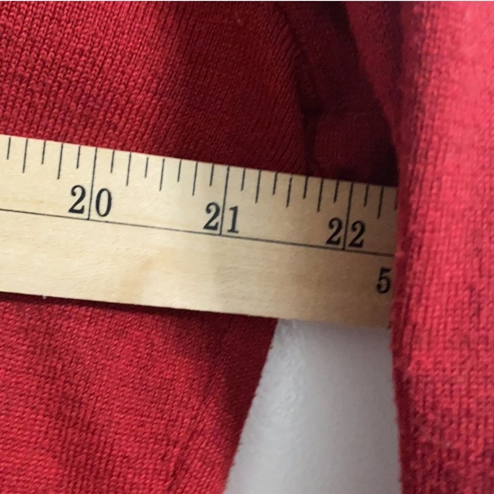 Grace Elements Cranberry Red Ruffle Cardigan Sweater Women Size L - Picture 13 of 13